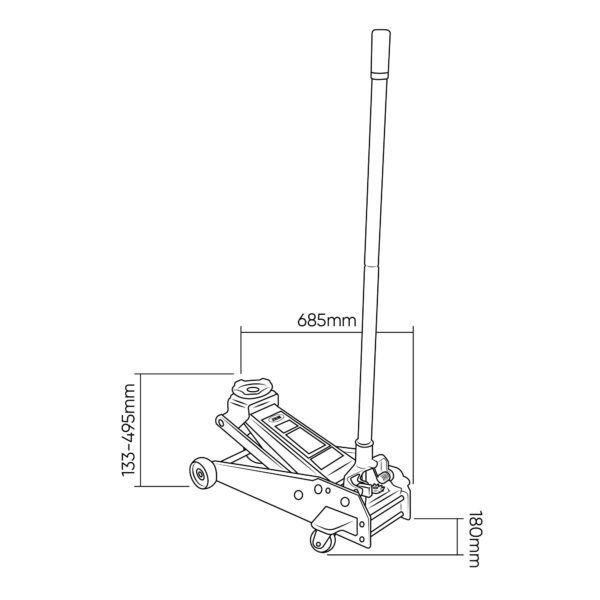 JBM MARTINETTO IDRAULICO A CARRELLO 3,5T - immagine 5