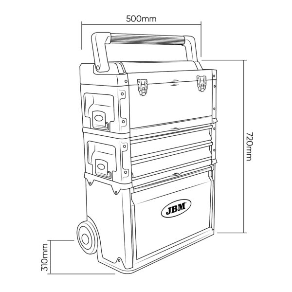 JBM Carrello Modulare trasportabile 97 pezzi inclusi - immagine 4