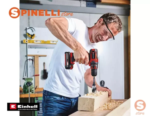 EINHELL Kit Elettroutensili TC-TK 18 Li Trapano avvitatore e smerigliatrice - immagine 2